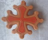 croix occitane diamètre 14,5 emaillée avec boules en relief
