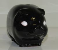Tirelire modèle cochon couleur noir (vu de face)