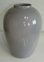 Vase ovale gris hauteur 24 cm